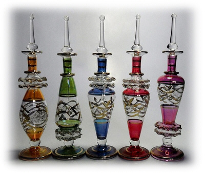 Egyptian Perfume Bottles, Rings Style