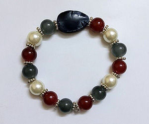 Handmade Beads Bracelet With Ancient Egyptian Scarab