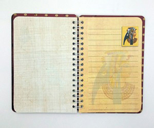 Notebook Wood Cover, Ancient Egypt Theme, With Ancient Egypt Images, Backgrounds, Papyrus Paper Colors
