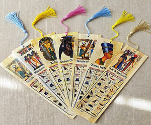 Papyrus Bookmark, Ancient Egypt Scenes, Genuin Papyrus Paper,Egyptian Handmade