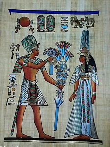 Gifts to Nefertari Papyrus Painting