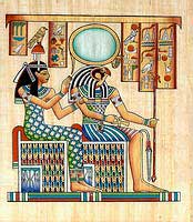 Ra-horakhty papyrus - Egyptian hand made papyrus paintings