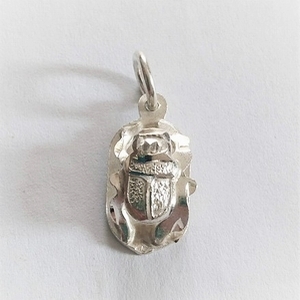 Scarab Silver Pendant Handmade Silver Jewelry