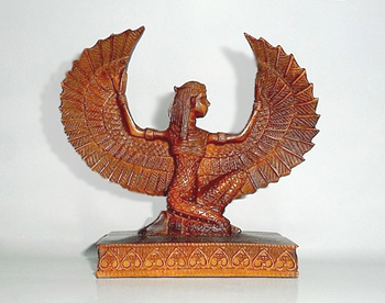 Ancient Egypt Goddess Isis, Winged Isis Statue.