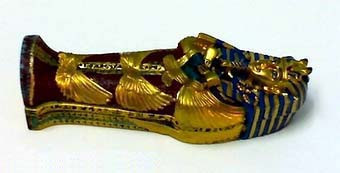 King " tut ankh amen " colored stone coffin 2 - Egyptian gifts, souvenirs