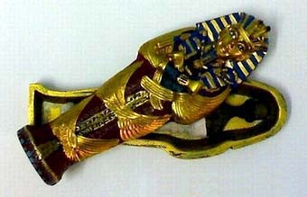 King " tut ankh amen " colored stone coffin 3 - Egyptian gifts, souvenirs