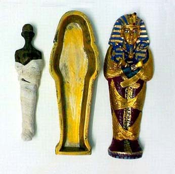 King " tut ankh amen " colored stone coffin 6 - Egyptian gifts, souvenirs